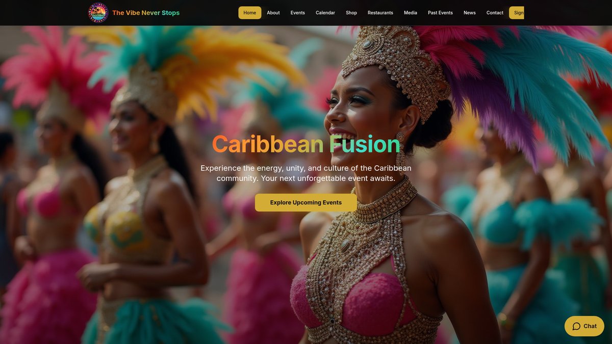 Caribbean Fusion website preview